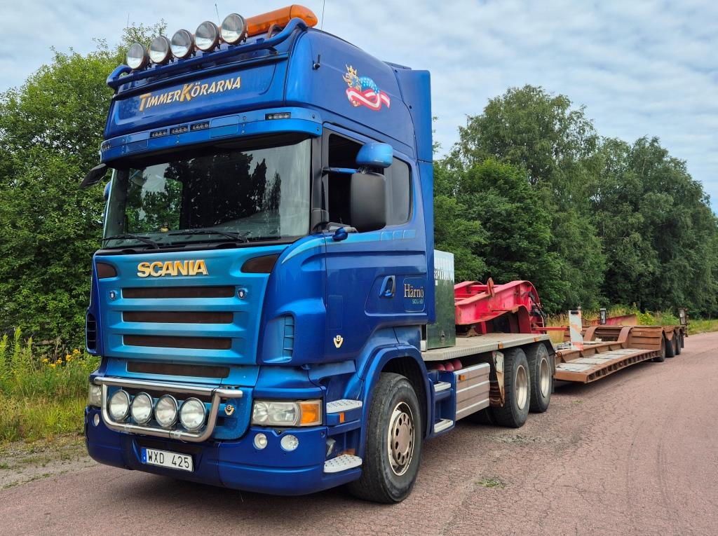 DRAGBIL SCANIA R580LB -2005 + MASKINTRAILER
